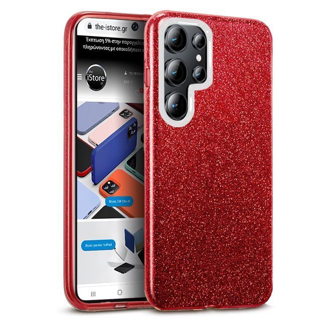 Θήκη Hybrid Strass Red Samsung Galaxy S24 Ultra STOCK OFFERS Orso Θήκη Hybrid Strass Red Samsung Galaxy S24 Ultra
