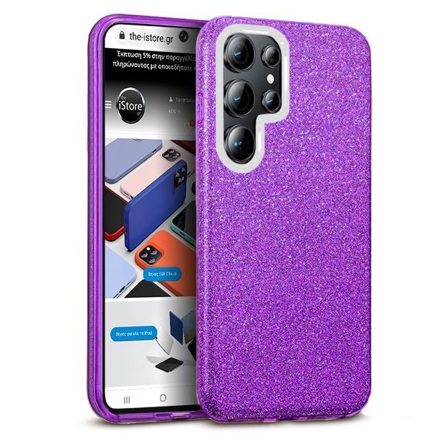 Θήκη Hybrid Strass Violet Samsung Galaxy S24 Ultra STOCK OFFERS Orso Θήκη Hybrid Strass Violet Samsung Galaxy S24 Ultra