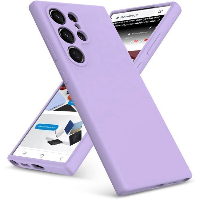 Θήκη Rubber Silk Violet Samsung Galaxy S24 Ultra STOCK OFFERS OEM Θήκη Rubber Silk Violet Samsung Galaxy S24 Ultra