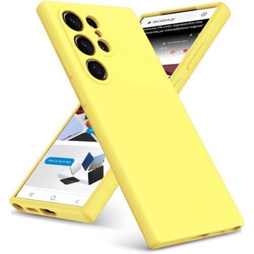 Θήκη Rubber Silk Yellow Samsung Galaxy S24 Ultra
