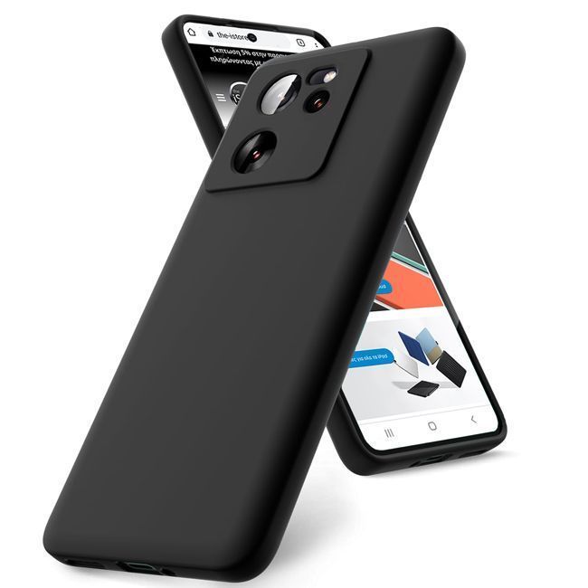 Θήκη Rubber Silk Black Xiaomi 13T/13T Pro 5G ΘΗΚΕΣ Orso Θήκη Rubber Silk Black Xiaomi 13T/13T Pro 5G