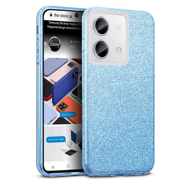 Θήκη Hybrid Strass Blue Xiaomi Redmi Note 13 Pro 5G ΘΗΚΕΣ Orso Θήκη Hybrid Strass Blue Xiaomi Redmi Note 13 Pro 5G