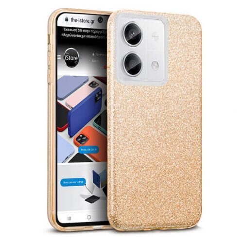 Θήκη Hybrid Strass Gold Xiaomi Redmi Note 13 4G