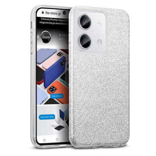 Θήκη Hybrid Strass Silver Xiaomi Redmi Note 13 4G