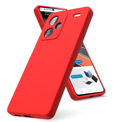 Θήκη Rubber Silk Red Xiaomi Redmi Note 13 Pro+ 5G
