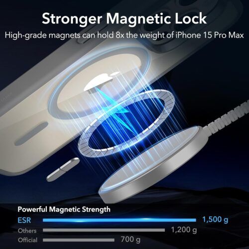 Alternative view of Θήκη ESR Classic Hybrid HaloLock MagSafe Clear Grey iPhone 15 Pro Max