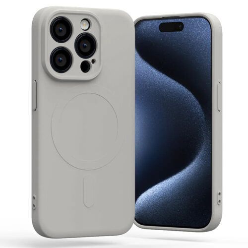 Θήκη Orso Liquid Silicone Magsafe Titanium Grey iPhone 15 Pro