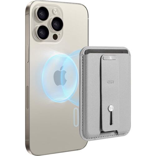 ESR HaloLock MagSafe Wallet Grip Finger Loop Grey Titanium MAGSAFE GADGETS ESR ESR HaloLock MagSafe Wallet Grip Finger Loop Grey Titanium