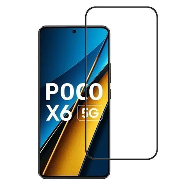 Full Glue Tempered Glass Poco X6 5G ΠΡΟΣΤΑΣΙΑ ΟΘΟΝΗΣ OEM Full Glue Tempered Glass Poco X6 5G