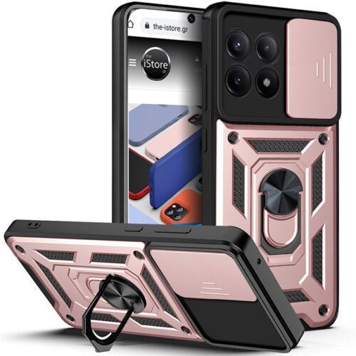 Θήκη Combo Kickstand Slide Camera Rose Gold Poco X6 Pro 5G