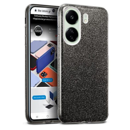 Θήκη Hybrid Strass Black Xiaomi Redmi 13C 4G