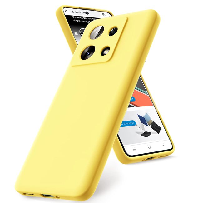 Θήκη Rubber Silk Yellow Xiaomi Redmi Note 13 4G ΘΗΚΕΣ Orso Θήκη Rubber Silk Yellow Xiaomi Redmi Note 13 4G