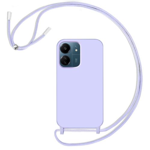 Θήκη Liquid Silicone Κορδόνι Violet Poco C65