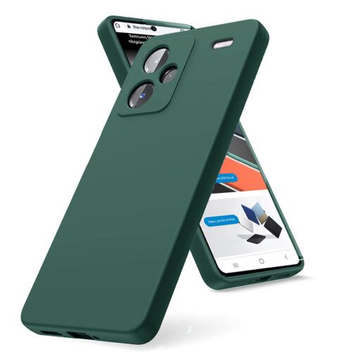 Θήκη Rubber Silk Forest Green Xiaomi Redmi Note 13 Pro+ 5G