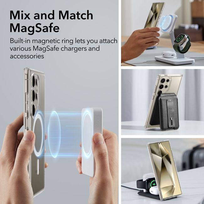 Θήκη ESR Classic Hybrid HaloLock MagSafe Clear Samsung S24 Ultra STOCK OFFERS ESR Θήκη ESR Classic Hybrid HaloLock MagSafe Clear Samsung S24 Ultra - Image 6