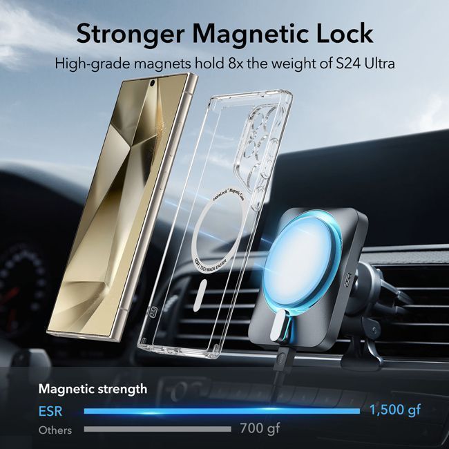 Θήκη ESR Classic Hybrid HaloLock MagSafe Clear Samsung S24 Ultra STOCK OFFERS ESR Θήκη ESR Classic Hybrid HaloLock MagSafe Clear Samsung S24 Ultra - Image 5