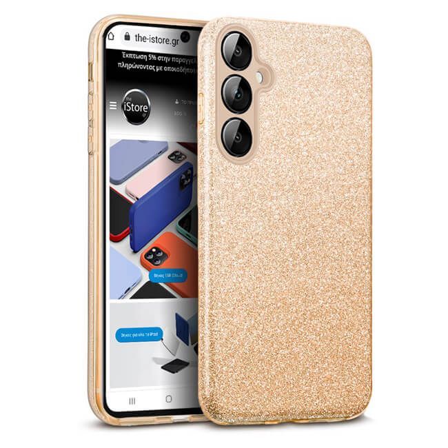 Θήκη Hybrid Strass Gold Samsung Galaxy S24+/S25+ STOCK OFFERS Orso Θήκη Hybrid Strass Gold Samsung Galaxy S24+/S25+