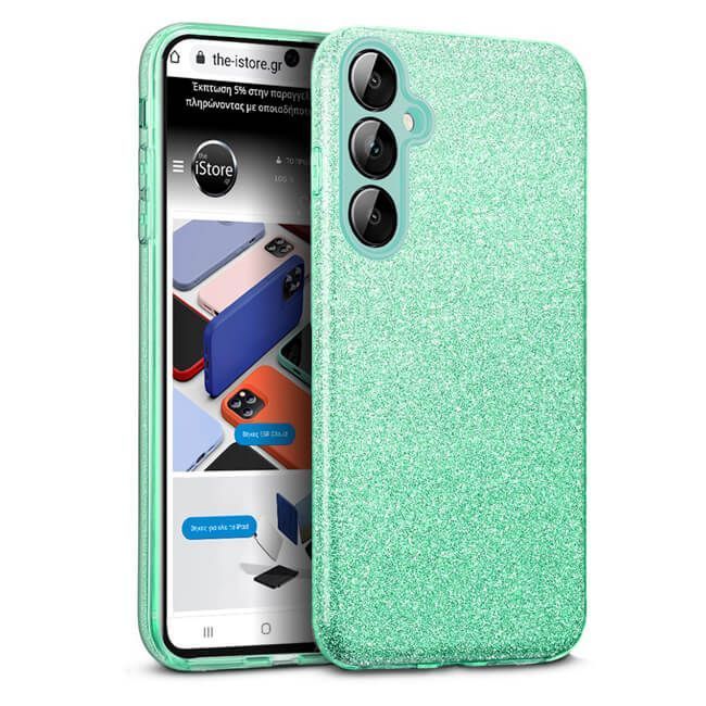 Θήκη Hybrid Strass Green Samsung Galaxy S24+/S25+ STOCK OFFERS Orso Θήκη Hybrid Strass Green Samsung Galaxy S24+/S25+