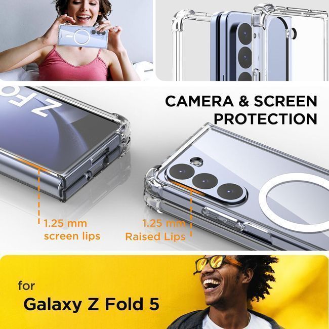 Θήκη Orso Samsung Galaxy Z Fold 5 5G MagSafe Silicone Clear ΘΗΚΕΣ Orso Θήκη Orso Samsung Galaxy Z Fold 5 5G MagSafe Silicone Clear - Image 4