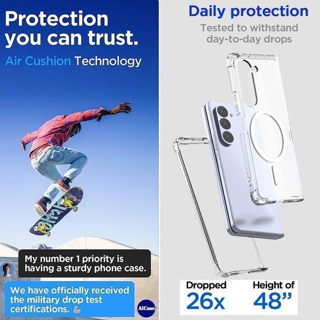 Θήκη Orso Samsung Galaxy Z Fold 5 5G MagSafe Silicone Clear ΘΗΚΕΣ Orso Θήκη Orso Samsung Galaxy Z Fold 5 5G MagSafe Silicone Clear - Image 3