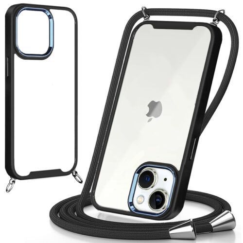 Θήκη Orso Shield Κορδόνι Clear Black iPhone 15