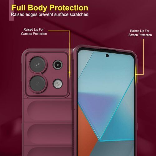 Alternative view of Θήκη Magic Shield Wine Xiaomi Redmi Note 13 4G