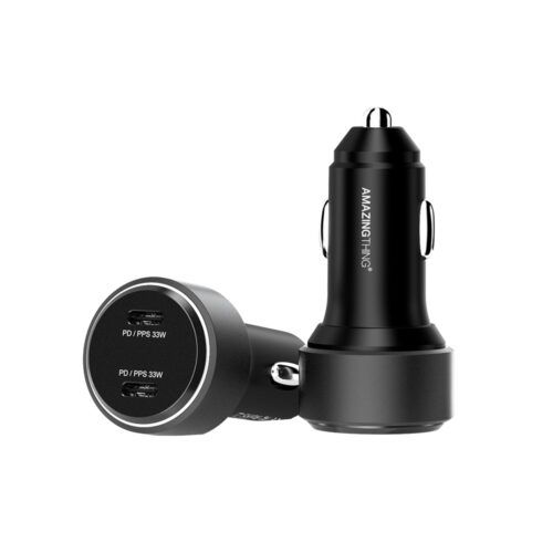 AmazingThing Car Charger 2x USB-C 33W Led Light Black (W451) ΑΞΕΣΟΥΑΡ AmazingThing AmazingThing Car Charger 2x USB-C 33W Led Light Black (W451)