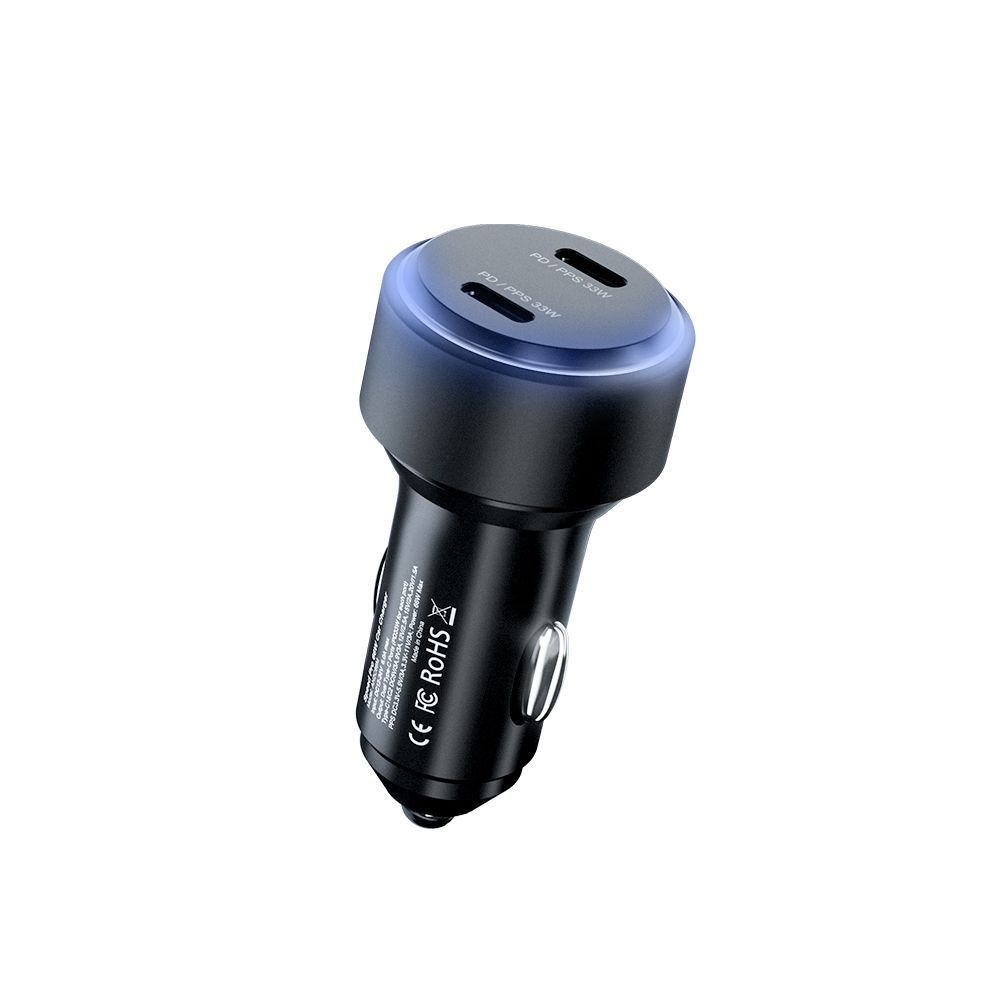 AmazingThing Car Charger 2x USB-C 33W Led Light Black (W451) ΑΞΕΣΟΥΑΡ AmazingThing AmazingThing Car Charger 2x USB-C 33W Led Light Black (W451) - Image 7
