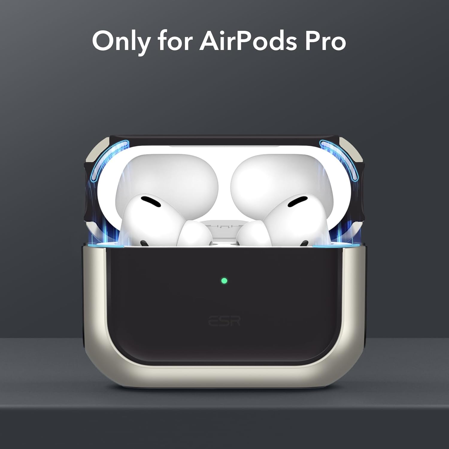ESR AirPods Pro Orbit Hybrid Case Titanium (MagSafe Compatible) APPLE AIRPODS ESR ESR AirPods Pro Orbit Hybrid Case Titanium (MagSafe Compatible) - Image 2
