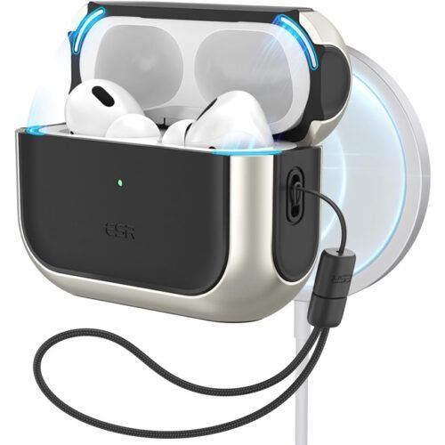 ESR AirPods Pro 3 Orbit Hybrid Case Titanium (MagSafe Compatible) APPLE AIRPODS ESR ESR AirPods Pro 3 Orbit Hybrid Case Titanium (MagSafe Compatible)