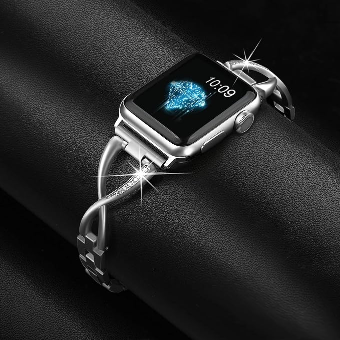 Λουράκι X-Line Metal Beads Bracelet Silver Apple Watch 38/40/41/42 Series 10 2024 APPLE WATCH Orso Λουράκι X-Line Metal Beads Bracelet Silver Apple Watch 38/40/41/42 Series 10 2024 - Image 3