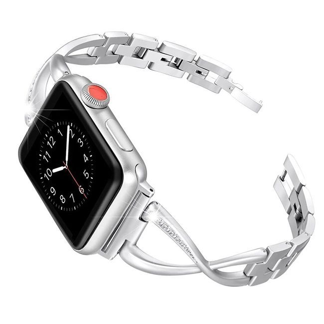 Λουράκι X-Line Metal Beads Bracelet Silver Apple Watch 38/40/41/42 Series 10 2024 APPLE WATCH Orso Λουράκι X-Line Metal Beads Bracelet Silver Apple Watch 38/40/41/42 Series 10 2024