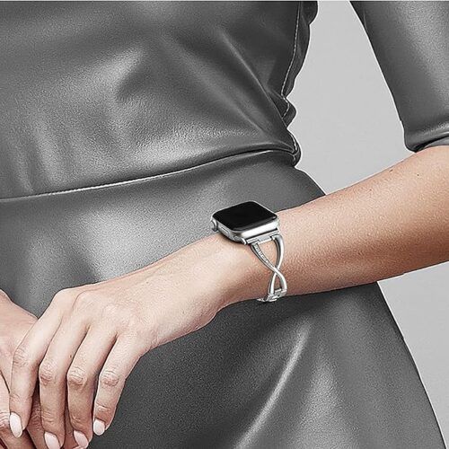 Alternative view of Λουράκι X-Line Metal Beads Bracelet Silver Apple Watch 38/40/41/42 Series 10 2024
