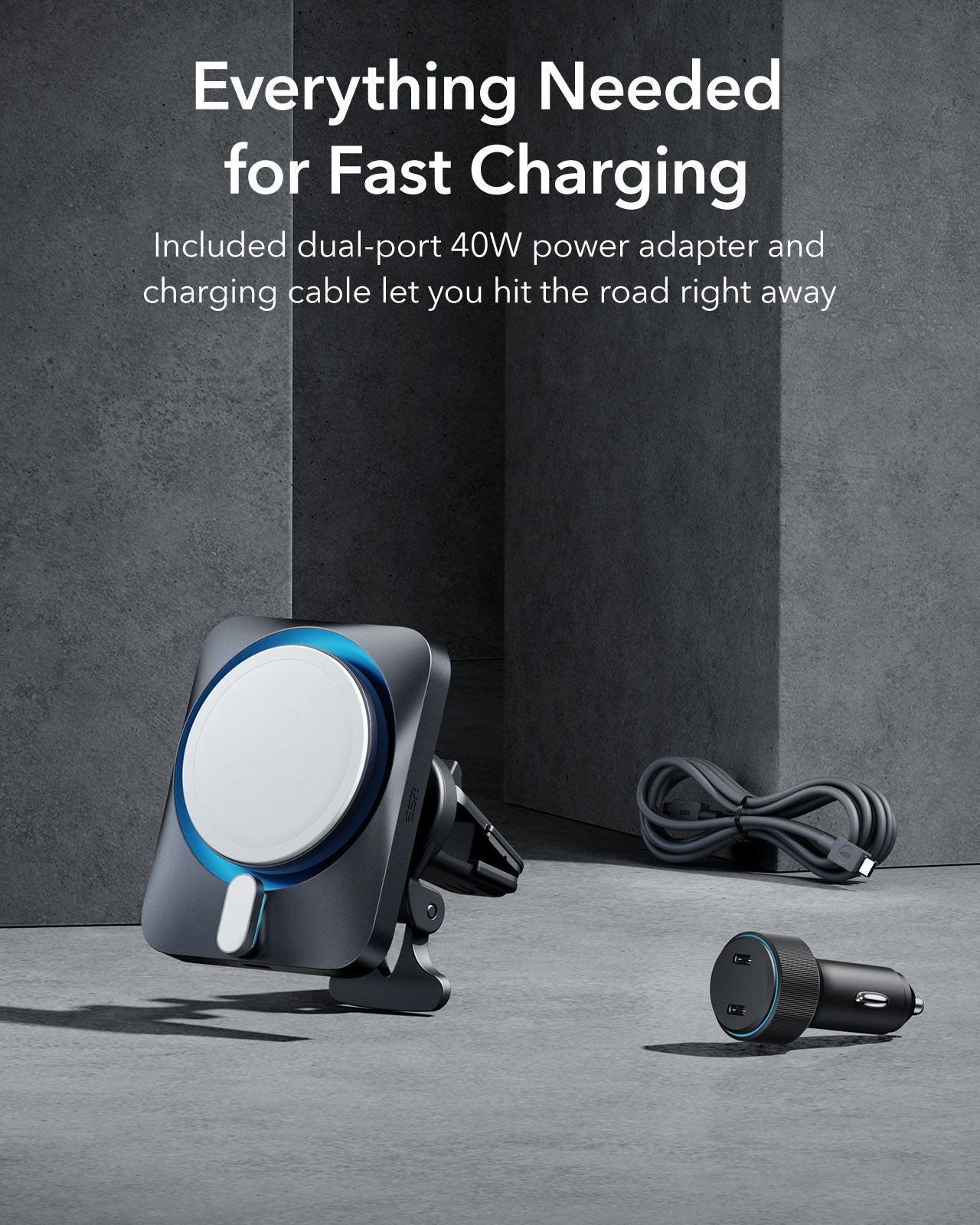 ESR Air Vent Car Charger Set 15W CryoBoost MagSafe Certified ΑΞΕΣΟΥΑΡ MAGSAFE ESR ESR Air Vent Car Charger Set 15W CryoBoost MagSafe Certified - Image 8