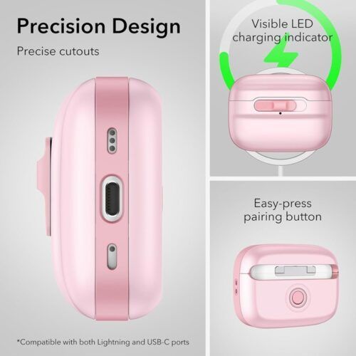 Alternative view of Θήκη ESR AirPods Pro Pulse Magnetic Lock Pink (MagSafe Compatible)