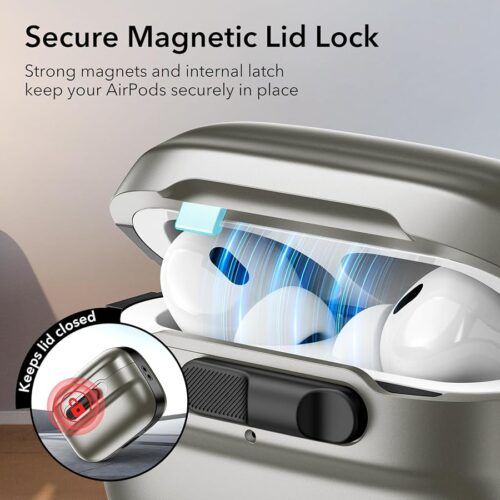 Alternative view of Θήκη ESR AirPods Pro Pulse Magnetic Lock Titanium (MagSafe Compatible)