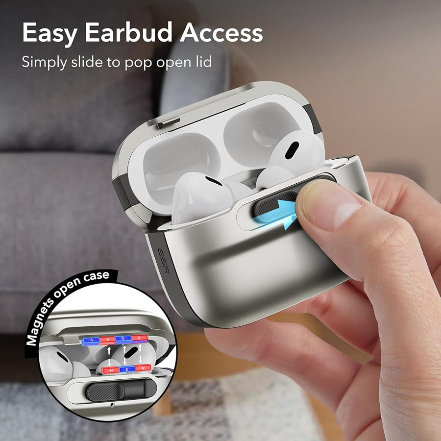 Θήκη ESR AirPods Pro Pulse Magnetic Lock Titanium (MagSafe Compatible) APPLE AIRPODS ESR Θήκη ESR AirPods Pro Pulse Magnetic Lock Titanium (MagSafe Compatible) - Image 10