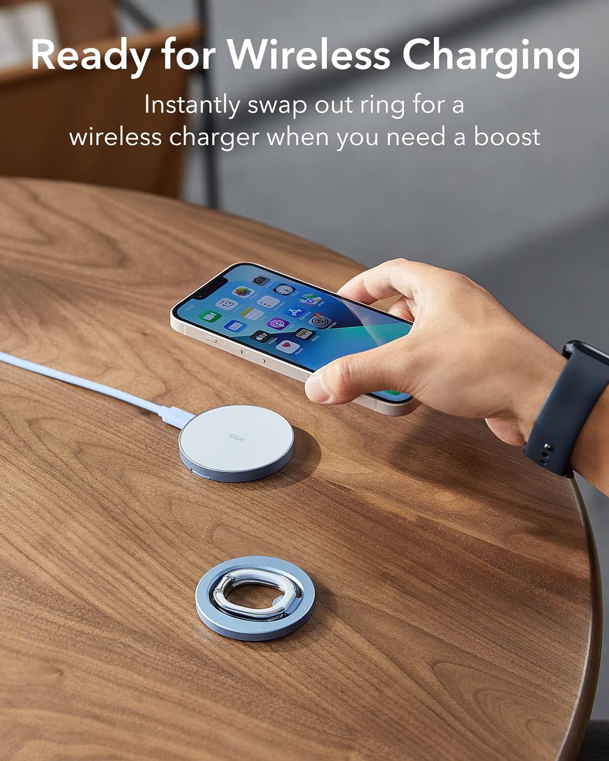 ESR HaloLock MagSafe Ring Stand Sierra Blue MAGSAFE GADGETS ESR ESR HaloLock MagSafe Ring Stand Sierra Blue - Image 4