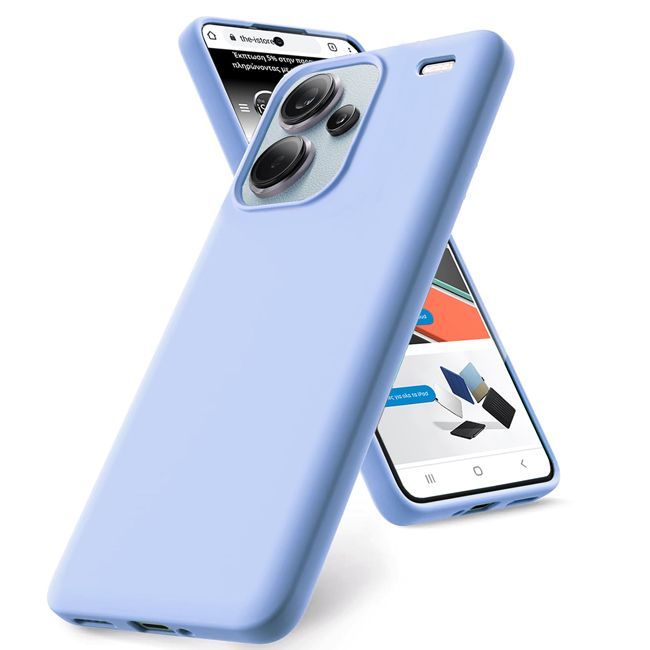 Θήκη Rubber Silk Cyan Xiaomi Redmi Note 13 Pro+ 5G ΘΗΚΕΣ Orso Θήκη Rubber Silk Cyan Xiaomi Redmi Note 13 Pro+ 5G