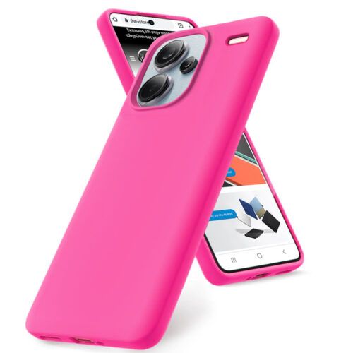 Θήκη Rubber Silk Hot Pink Xiaomi Redmi Note 13 Pro+ 5G