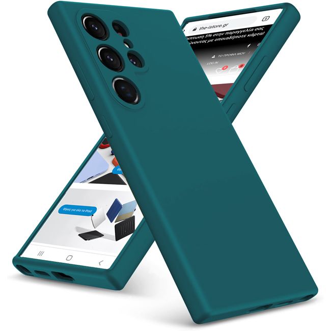 Θήκη Rubber Silk Emerald Samsung Galaxy S24 Ultra STOCK OFFERS OEM Θήκη Rubber Silk Emerald Samsung Galaxy S24 Ultra