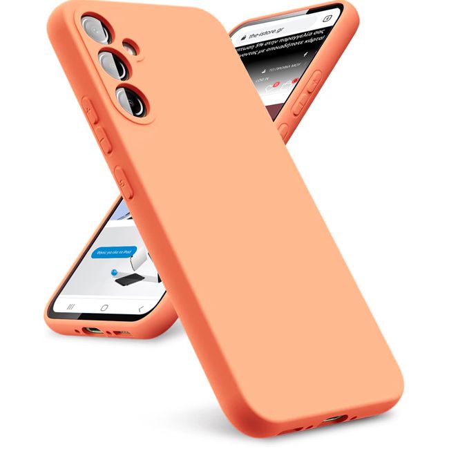 Θήκη Rubber Silk Salmon Pink Samsung Galaxy A16 5G ΘΗΚΕΣ Orso Θήκη Rubber Silk Salmon Pink Samsung Galaxy A16 5G