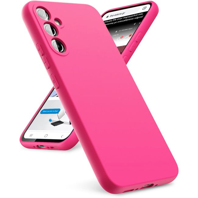 Θήκη Rubber Silk Hot Pink Samsung Galaxy A55 5G ΘΗΚΕΣ Orso Θήκη Rubber Silk Hot Pink Samsung Galaxy A55 5G
