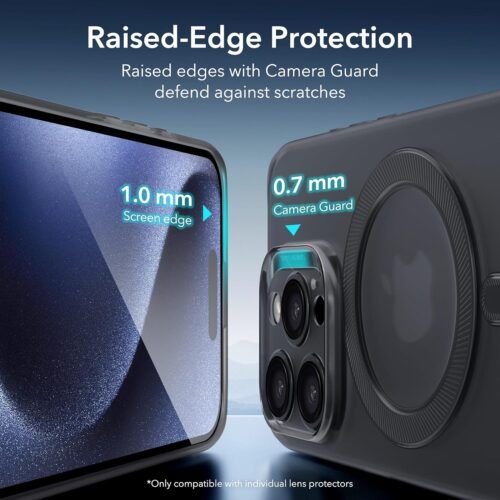 Alternative view of Θήκη ESR Zero HaloLock MagSafe Black iPhone 15 Pro