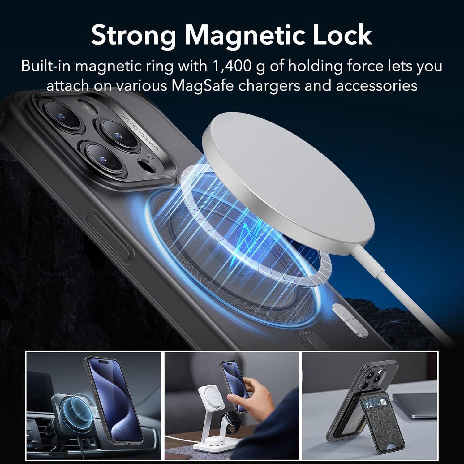 Θήκη ESR Zero HaloLock MagSafe Black iPhone 15 Pro ΘΗΚΕΣ ESR Θήκη ESR Zero HaloLock MagSafe Black iPhone 15 Pro - Image 6