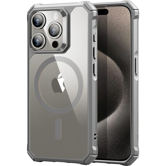 Θήκη ESR Air Armor HaloLock MagSafe Grey iPhone 15 Pro ΘΗΚΕΣ ESR Θήκη ESR Air Armor HaloLock MagSafe Grey iPhone 15 Pro