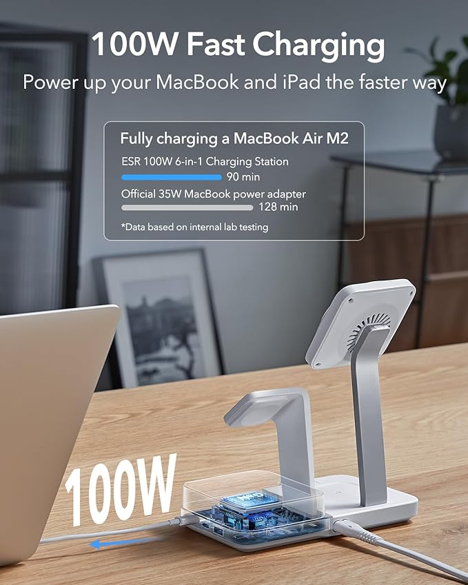 ESR 100W 6-in-1 CryoBoost Charging Station MagSafe Certified APPLE WATCH ESR ESR 100W 6-in-1 CryoBoost Charging Station MagSafe Certified - Image 3