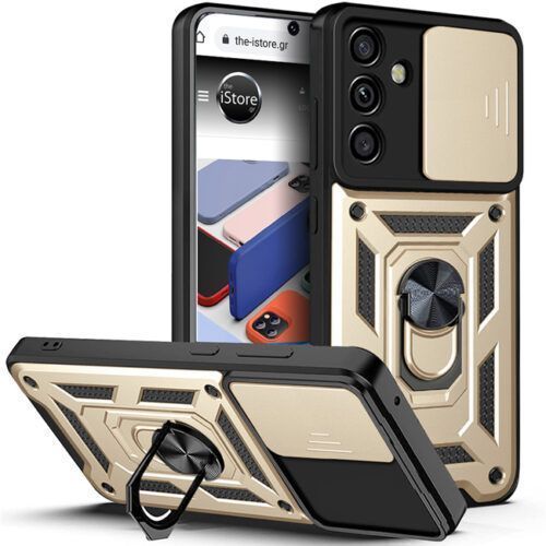 Combo Kickstand Slide Camera Case Gold Samsung Galaxy A57 ΘΗΚΕΣ Orso Combo Kickstand Slide Camera Case Gold Samsung Galaxy A57