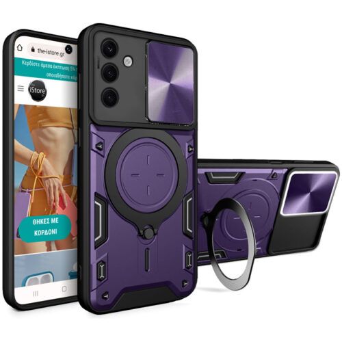 Θήκη Shockproof Ringstand Slide Camera Purple Samsung Galaxy A57