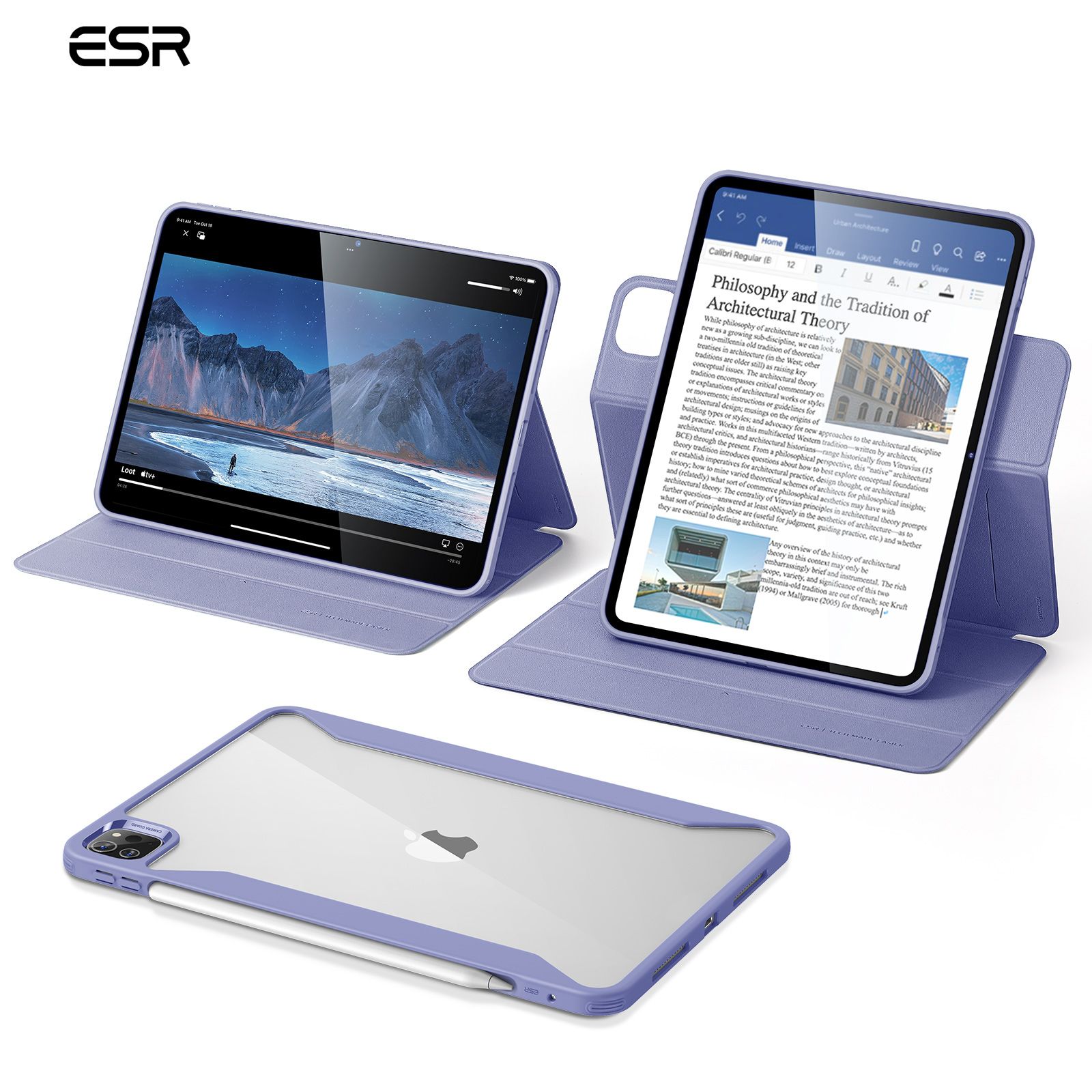 Θήκη ESR Rebound Hybrid 360 Lavender iPad Pro 11 2024 ΘΗΚΕΣ ESR Θήκη ESR Rebound Hybrid 360 Lavender iPad Pro 11 2024 - Image 2